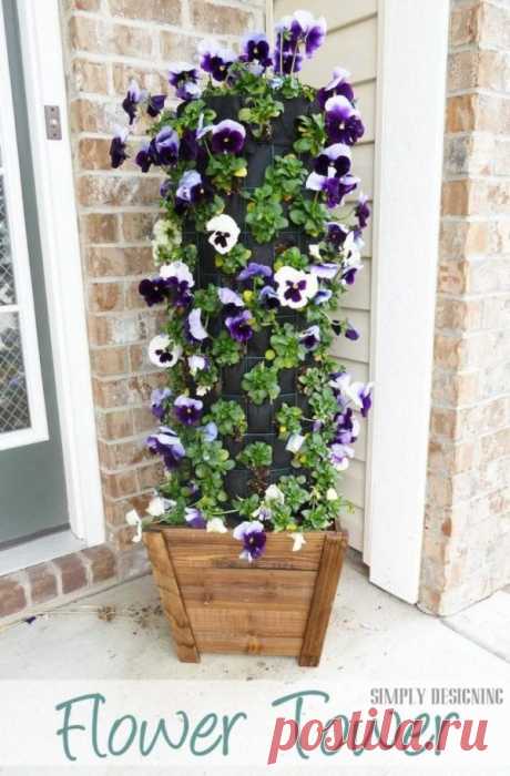 Идеи цветочных башен для сада - Идеальная хозяйка