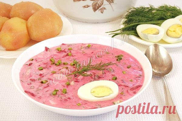 Холодник из свеклы на кефире, рецепт с фото.