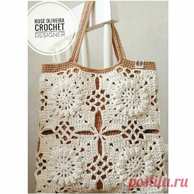 4906. КРАСИВАЯ СУМКА - КРЮЧКОМ. СХЕМА.