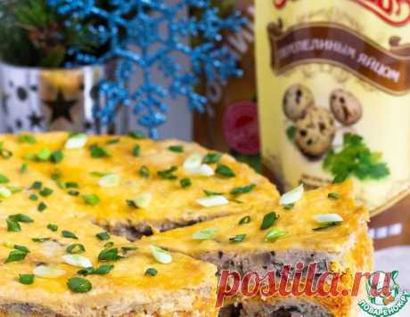 Закусочный торт с шампиньонами "Карусель" – кулинарный рецепт
