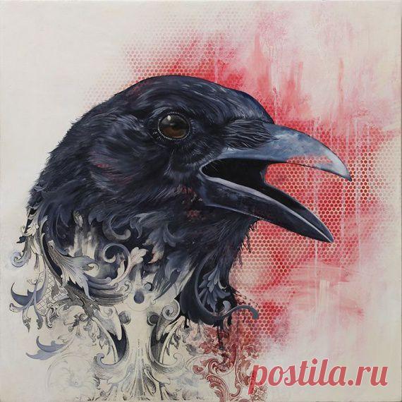 Ворона / Картинки для декупажа / PassionForum - мастер-классы по рукоделию