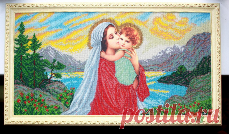 Мадонна и дитя. | biser.info - всё о бисере и бисерном творчестве