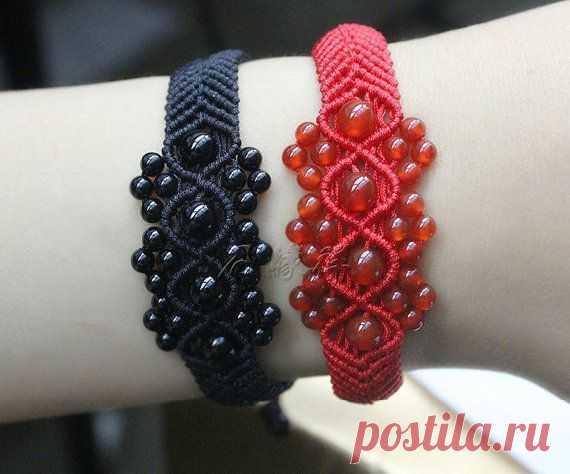(11) Natural AAA Red and black agate beads jewelry by jade | Макраме | Украшения Из Бисера, Агаты и Бисер