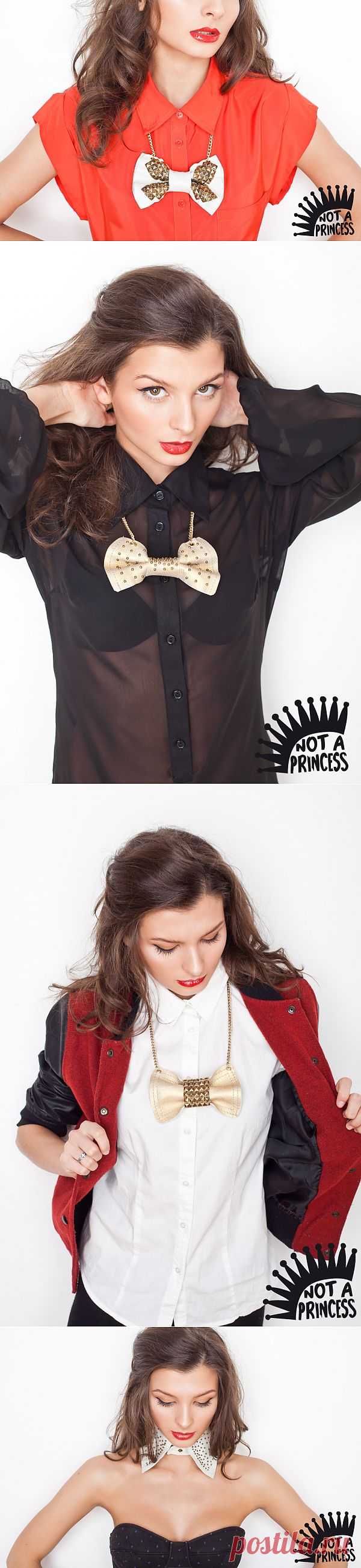 Бантики-бабочки и воротнички из кожи NOT A PRINCESS / Аксессуары (не украшения) / Модный сайт о стильной переделке одежды и интерьера