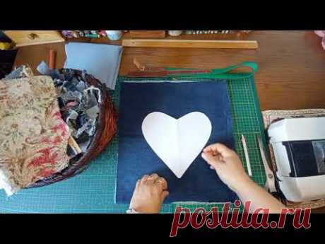 DIY / УТИЛИЗАЦИЯ ДЖИНСОВЫХ КУСОЧКОВ В САМОЕ СЕРДЦЕ ❤️