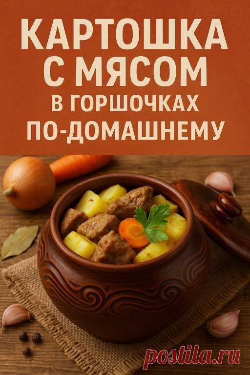 Картошка с мясом в горшочках «По-домашнему» Готовится почти без хлопот —... | Интересный контент в группе Рецептомания