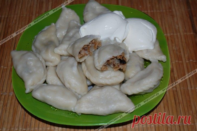 Вареники домашние с картошкой и грибами