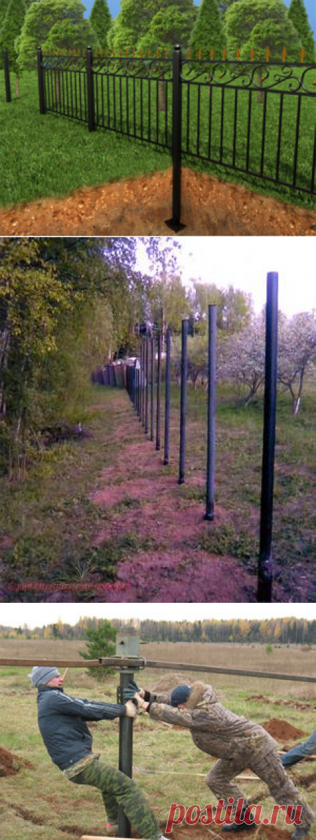 Винтовые сваи: определение, виды, модификации и размеры, обустройство забора