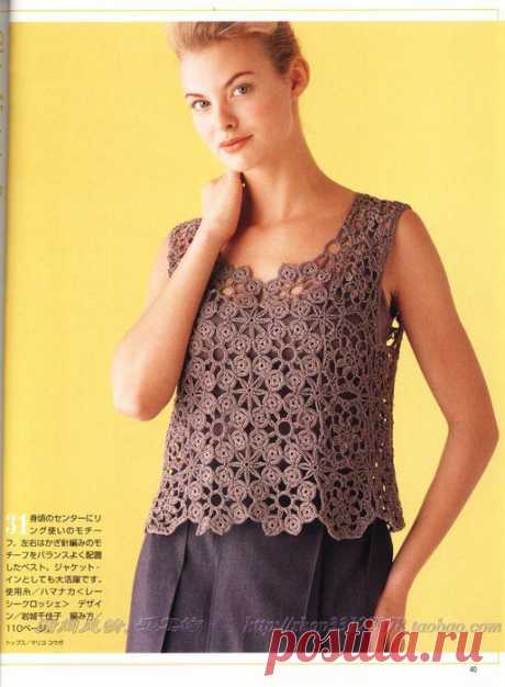 АЖУРНЫЙ ТОП - Все в ажуре... (вязание крючком) - Страна Мам