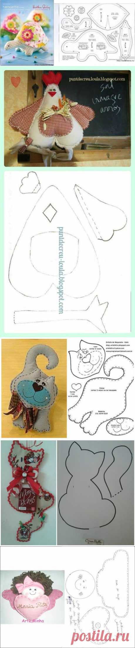 Большая подборка выкроек для мягких игрушек - Рукоделие