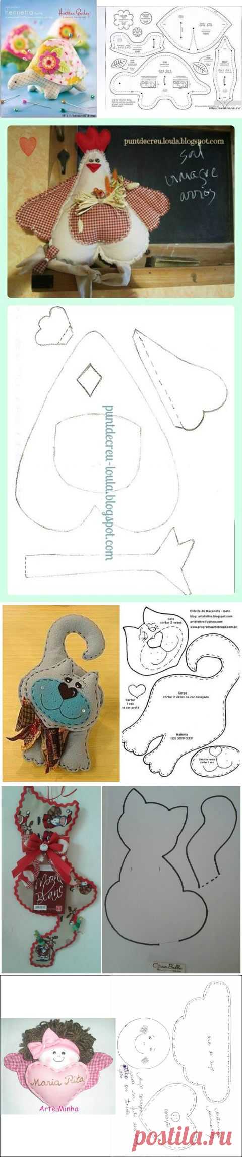Большая подборка выкроек для мягких игрушек - Рукоделие