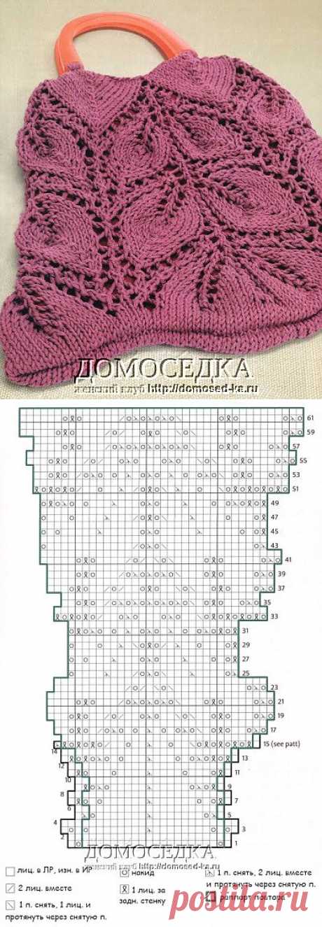 сумка спицами | ДОМОСЕДКА