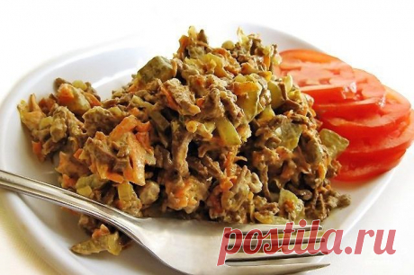 Салат из говяжьей печени - пошаговый кулинарный рецепт на Повар.ру