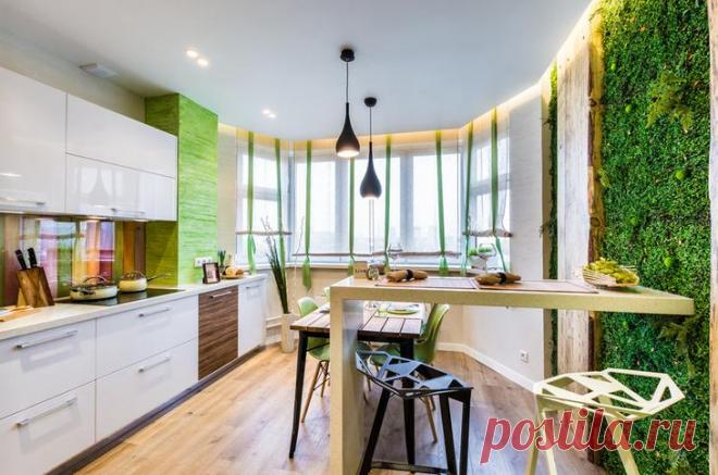 Дизайн кухни в типовой панельке: мох, камень и амбарные доски Кухня может быть одновременно яркой, функциональной и экологичной. Достаточно лишь смело сочетать натуральные материалы.
Место: Москва
Тип дома: П-44Т
Метраж: 13,2 кв. м
Высота потолков: 2,7 м

Кварти…