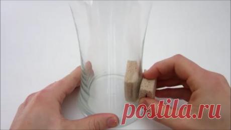 Как мыть высокие стаканы и вазы изнутри