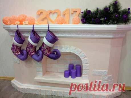 Новогодний фальш-камин из коробки — DIYIdeas