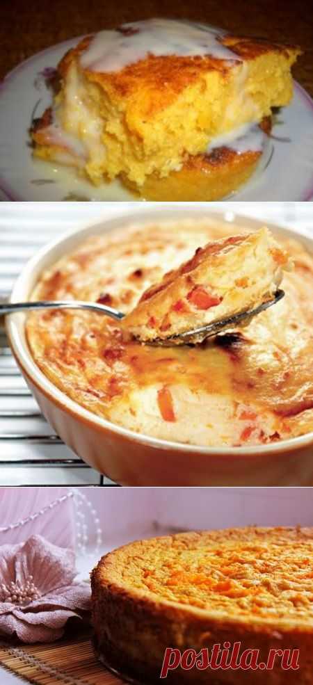 Воздушная запеканка из тыквы с манкой.