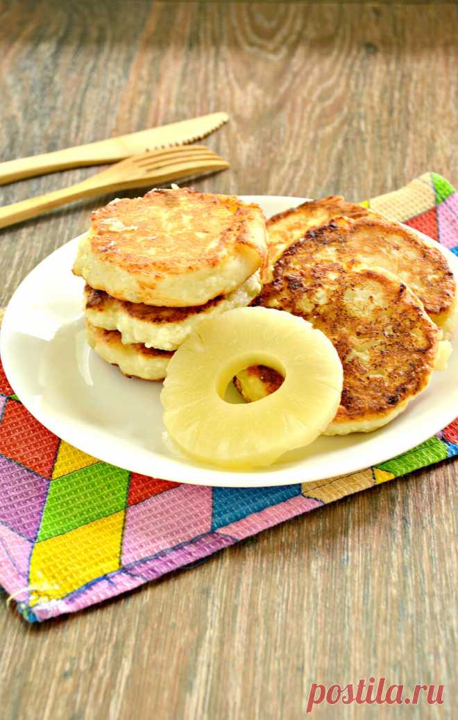 Сырники с ананасом