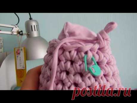 Мастер-класс: вяжем игрушку-кита из трикотажной пряжи. Часть 4.