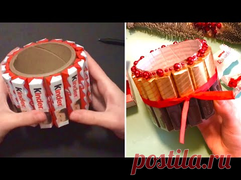 СЛАДКИЙ ПОДАРОК СВОИМИ РУКАМИ / ДВА СПОСОБА / ПОДАРОК на 8 МАРТА