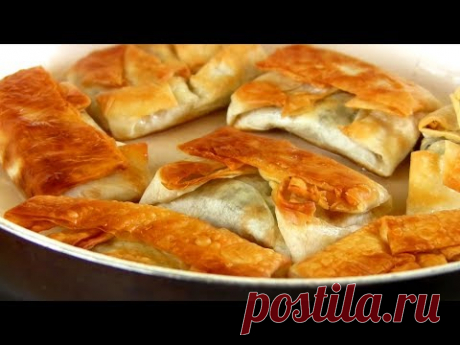 Хрустящие конвертики из лаваша с начинкой /ПРОСТО ВКУСНО