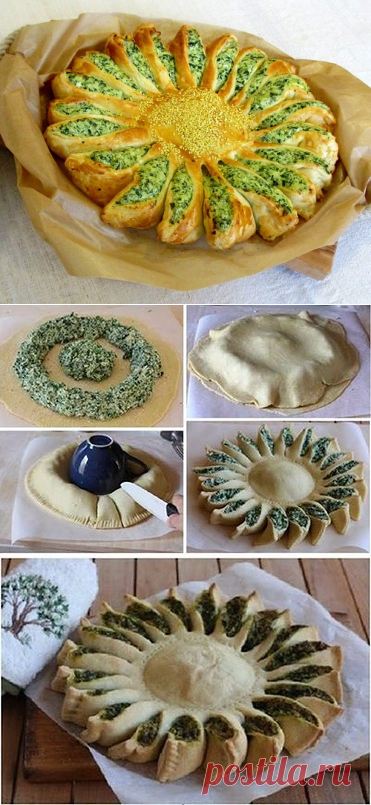 Пирог с рикоттой и шпинатом/Torta salata con ricotta e spinaci/