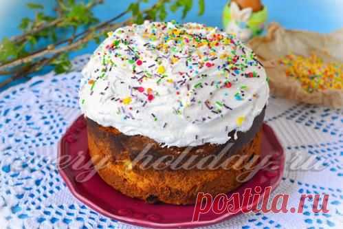 Пасхальный кулич на ряженке с изюмом