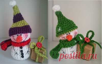 Ami-Domi Land: вяжем амигуруми: Маленький снеговик