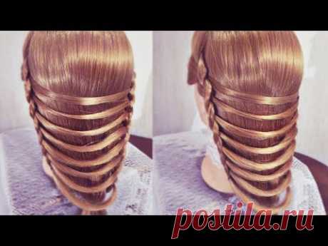 Плетение "Мостик" или "Золотые кольца" | Авторские причёски | Hairstyles by REM | Copyright ©