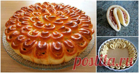 Мясной пирог «Хризантема». Невероятно красиво и вкусно