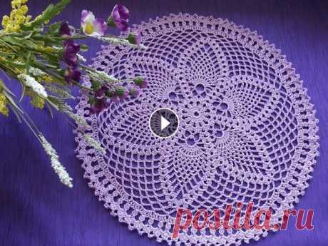 Вязаная салфетка &quot;Фиалка&quot; / Wood Violet Crochet Doily. Вязание крючком для начинающих. Салфетка вяжется легко и получается красиво. Для вязания я использовала пряжу Aunt Lydia's 10 и крючок 1.6мм. Можно использовать пряжу Ирис и крючок 1...