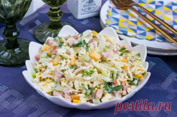 20 оригинальных салатов с копченой курицей и кукурузой