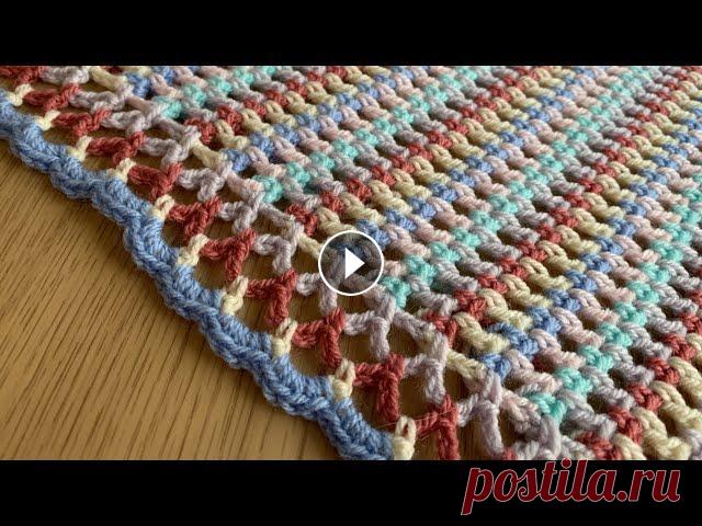 Вяжем вместе простой плед крючком. Простая обвязка края. В этом видео хочу показать как очень просто и быстро можно обвязать плед. Получается очень красиво. Множество вариантов возможно при такой обвязке. Ва...