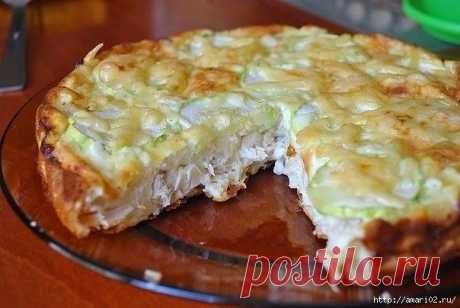 Куриный пирог быстрого и лёгкого приготовления.