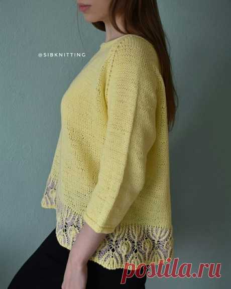 Двухцветное вязание в отделке изделия | SIBKNITTING | Яндекс Дзен