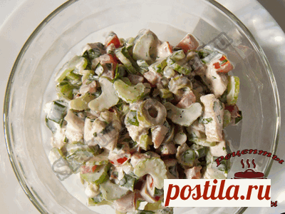 Салат с оливками. Рецепт. Фото