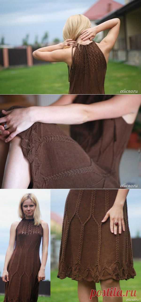 Красивое вязаное платье спицами | Отлично! Школа моды, декора и актуального рукоделия