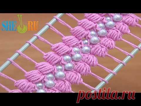 Лента на вилке с бусинками - видео урок.