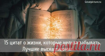 15 цитат о жизни, которые нельзя забывать. Лучшие высказывания