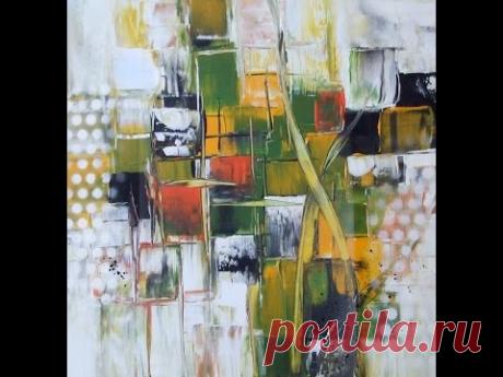 Acrylmalerei, Spachteln, Painting Acrylic with Spatula, Tutorial