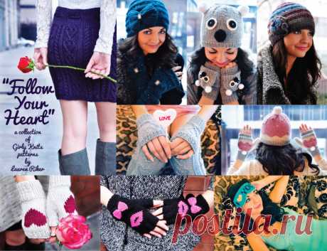 New Girly Knits Valentine’s Day Knitting Pattern Collection “Follow Your Heart” I am so super excited to share my brand new collection of knitting patterns with you, "Follow Your Heart"!  It is a collection of 7 lovely knitting patterns inspired by Valentine's Day and all of the fun girly goodies that come along with it!  The collection includes gloves with flirty valentine's messages, a skirt and…