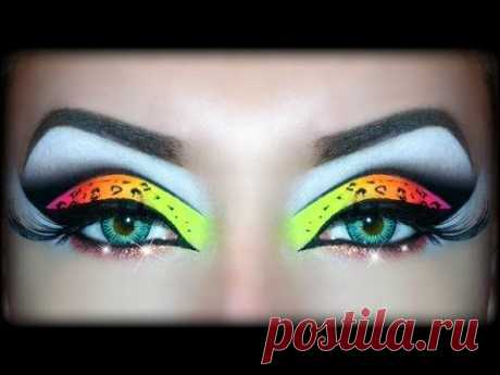 Neon UV Leopard Print - Makeup Tutorial (Sexy Halloween Look)