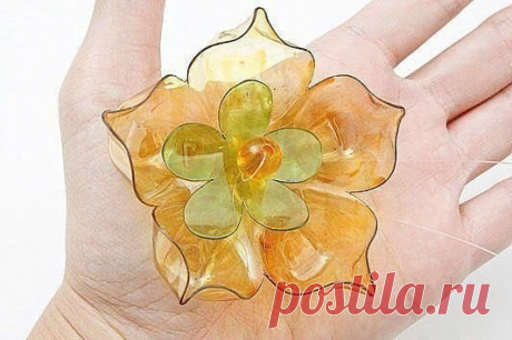 Цветок из пластиковой бутылки — Сделай сам, идеи для творчества - DIY Ideas