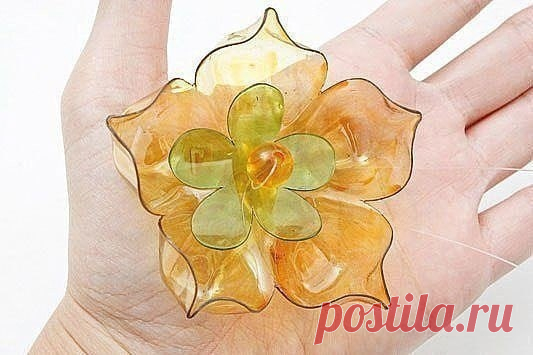 Цветок из пластиковой бутылки — Сделай сам, идеи для творчества - DIY Ideas