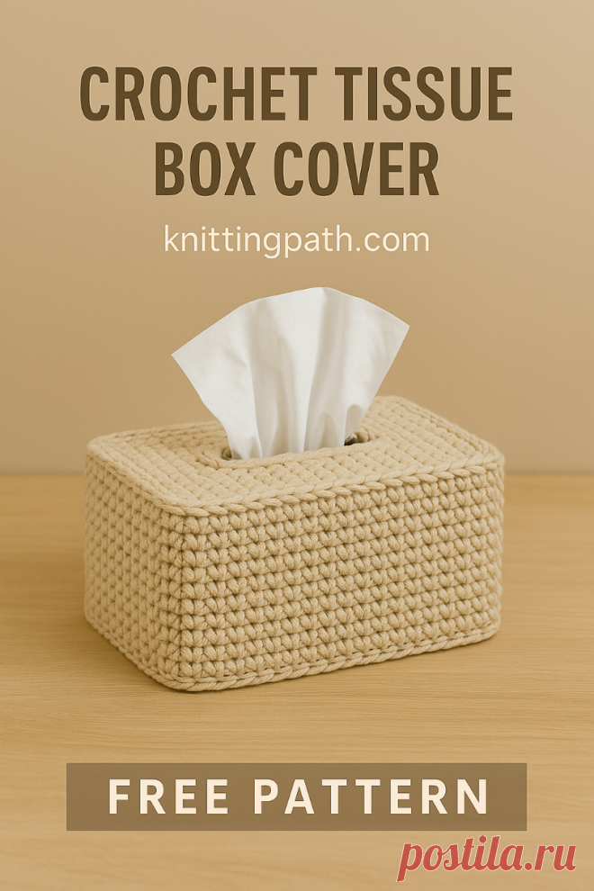 Crochet Tissue Box Cover (Standard Rectangle Size)