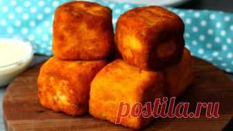 ПАНИРАНИ В КАРТОФЕНО ПЮРЕ ХАПКИ ОТ КАШКАВАЛ И ШУНКА