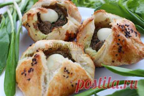 Пасхальные гнездышки с фаршем. Пошаговый рецепт