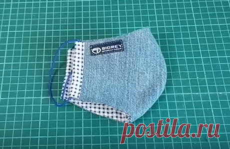 Как сшить многоразовую медицинскую маску из джинсовой ткани. - Сундук сокровищ - медиаплатформа МирТесен