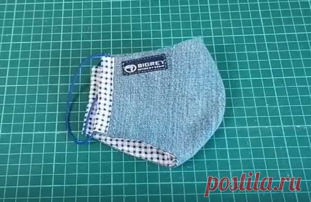 Как сшить многоразовую медицинскую маску из джинсовой ткани. - Сундук сокровищ - медиаплатформа МирТесен