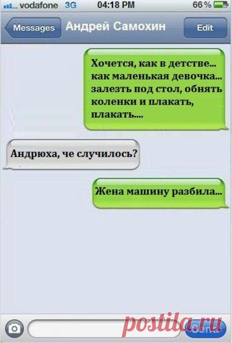СМС-переписка прикольно-мудрая